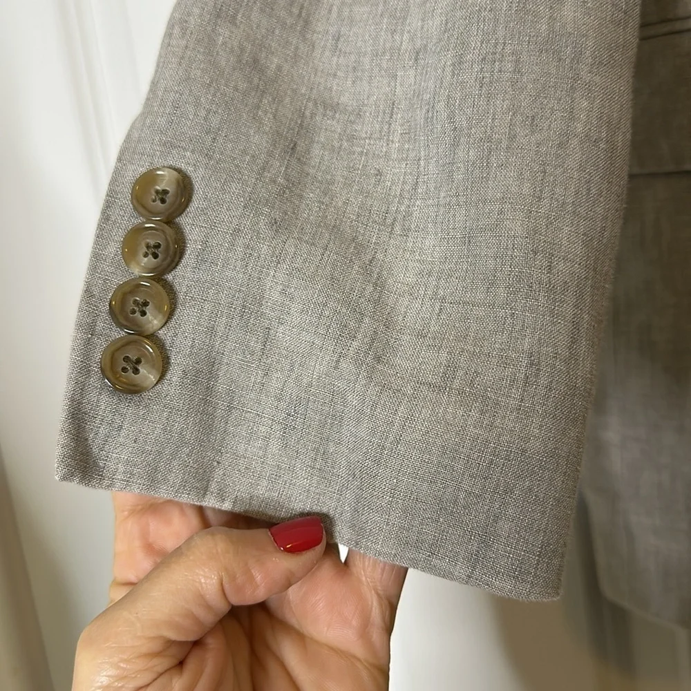 J. Crew Ludlow Ormezzano linen blend blazer Sz40R Grey